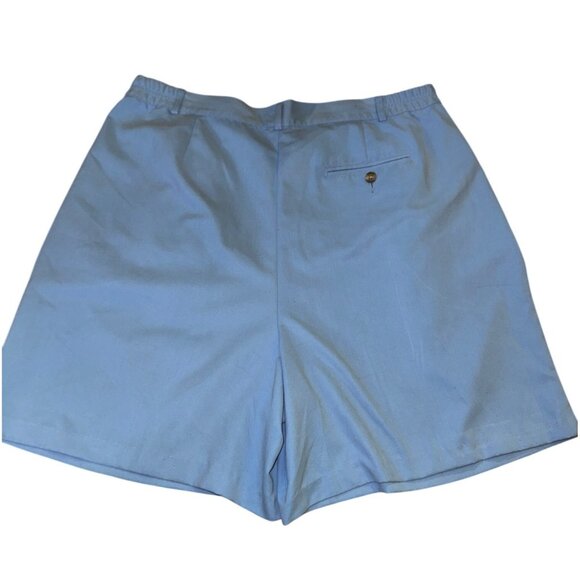 Izod Ladies Light Blue Pleated Front Shorts Size 16 Preppy Tennis Golf Classic - Picture 2 of 6